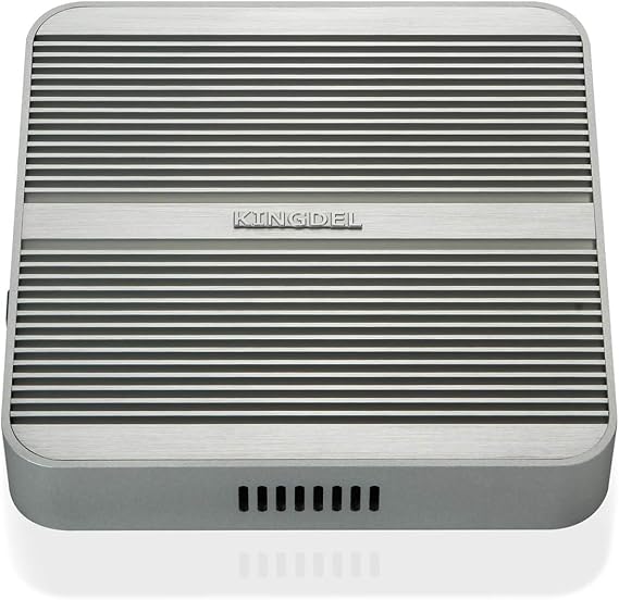 KINGDEL ميني كمبيوتر، Fanless HTPC مع وحدة المعالجة المركزية i5، ذاكرة الوصول العشوائي 4 GB، 64 GB SSD، منفذ HD، VGA، 4 xUSB 3.0، حالة معدنية
