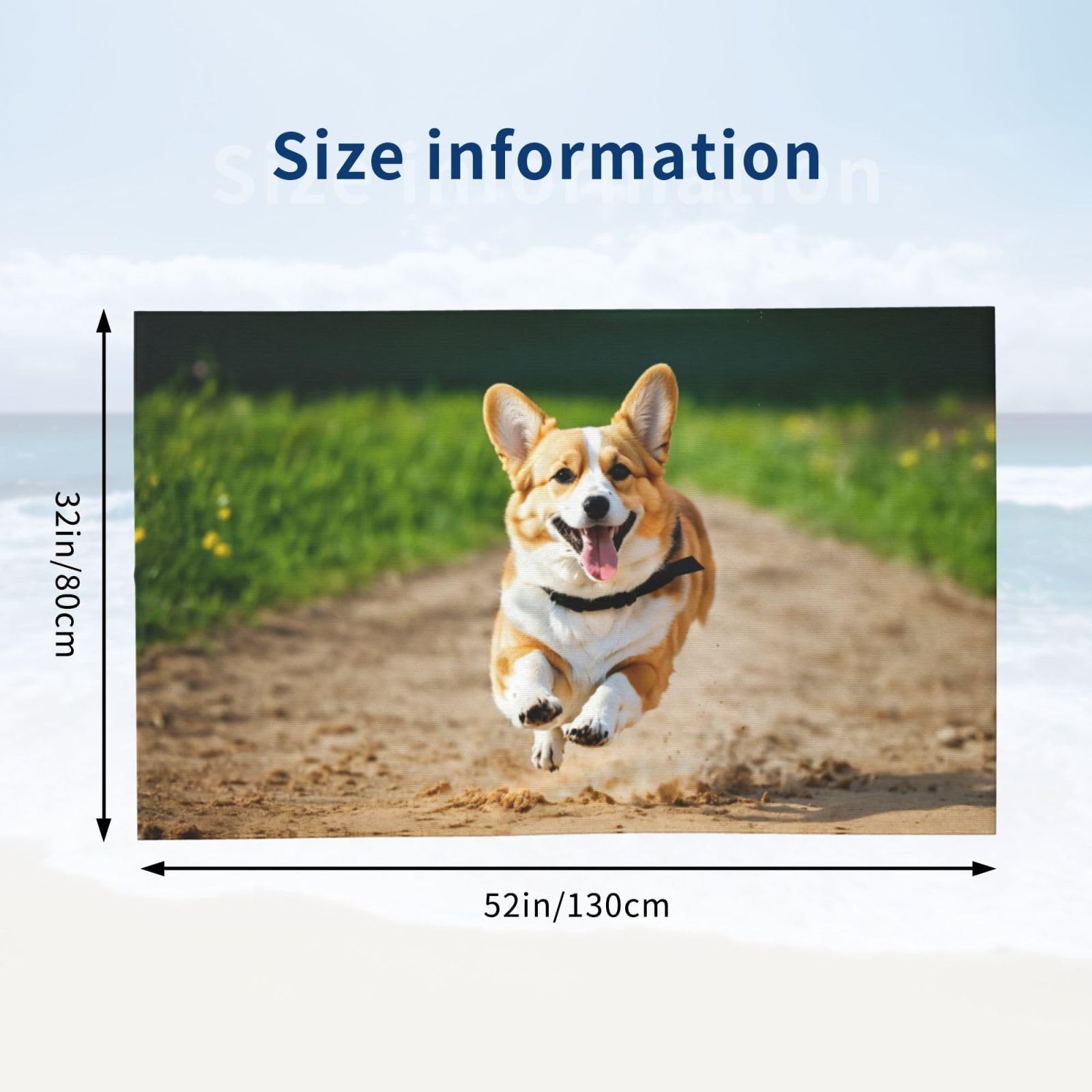 Uroczy nadruk corgi dorośli ponadwymiarowe ręczniki kąpielowe plażowe szybkoschnące miękkie lekkie prezent podróżny