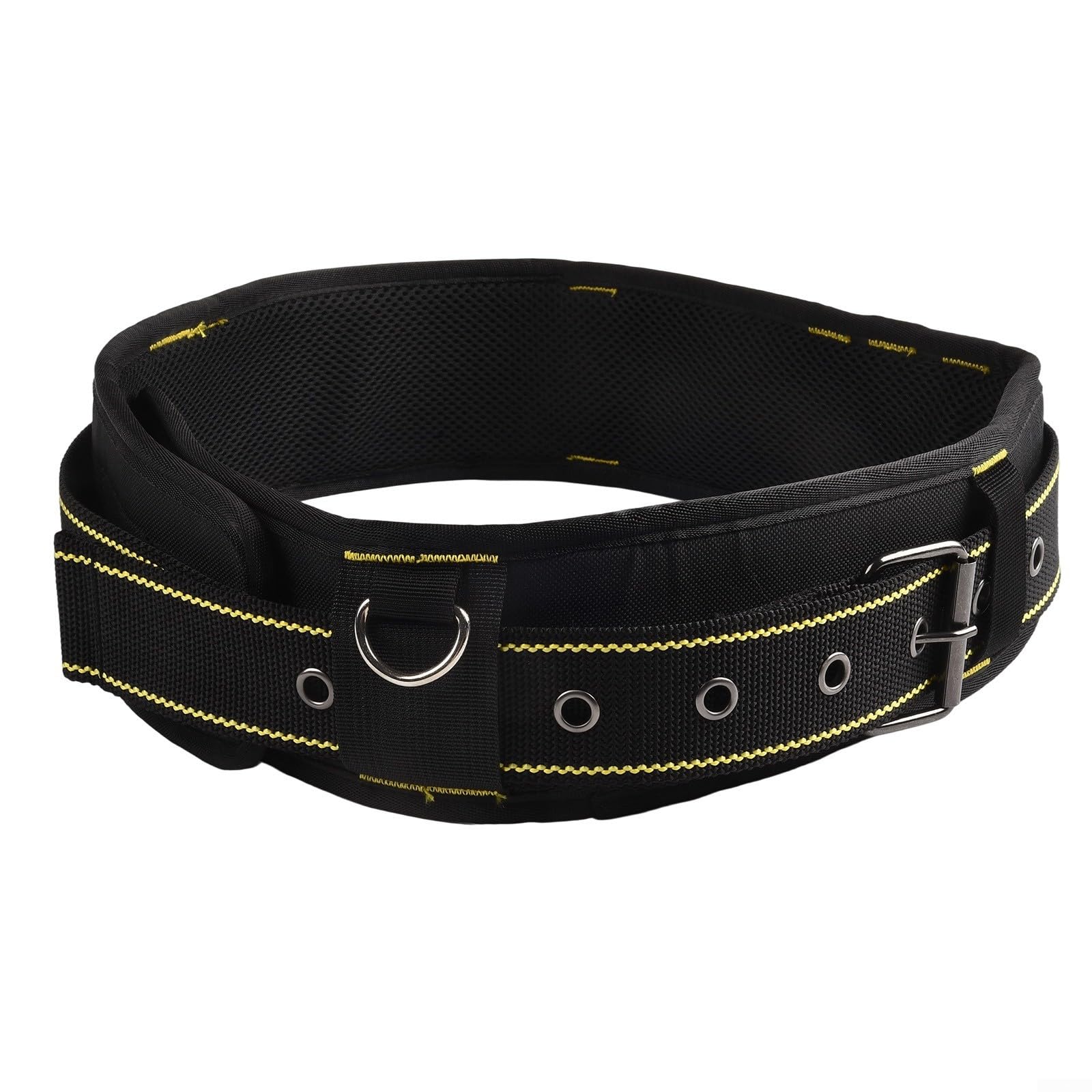 Tirantes de cinturón de herramientas resistentes con bolsas, chaleco ajustable de tela Oxford 1200D para electricistas y trabajadores de la construcción, negro (D)