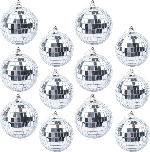 HO2NLE 12 pcs Disco Ball Mirror 5cm/6cm