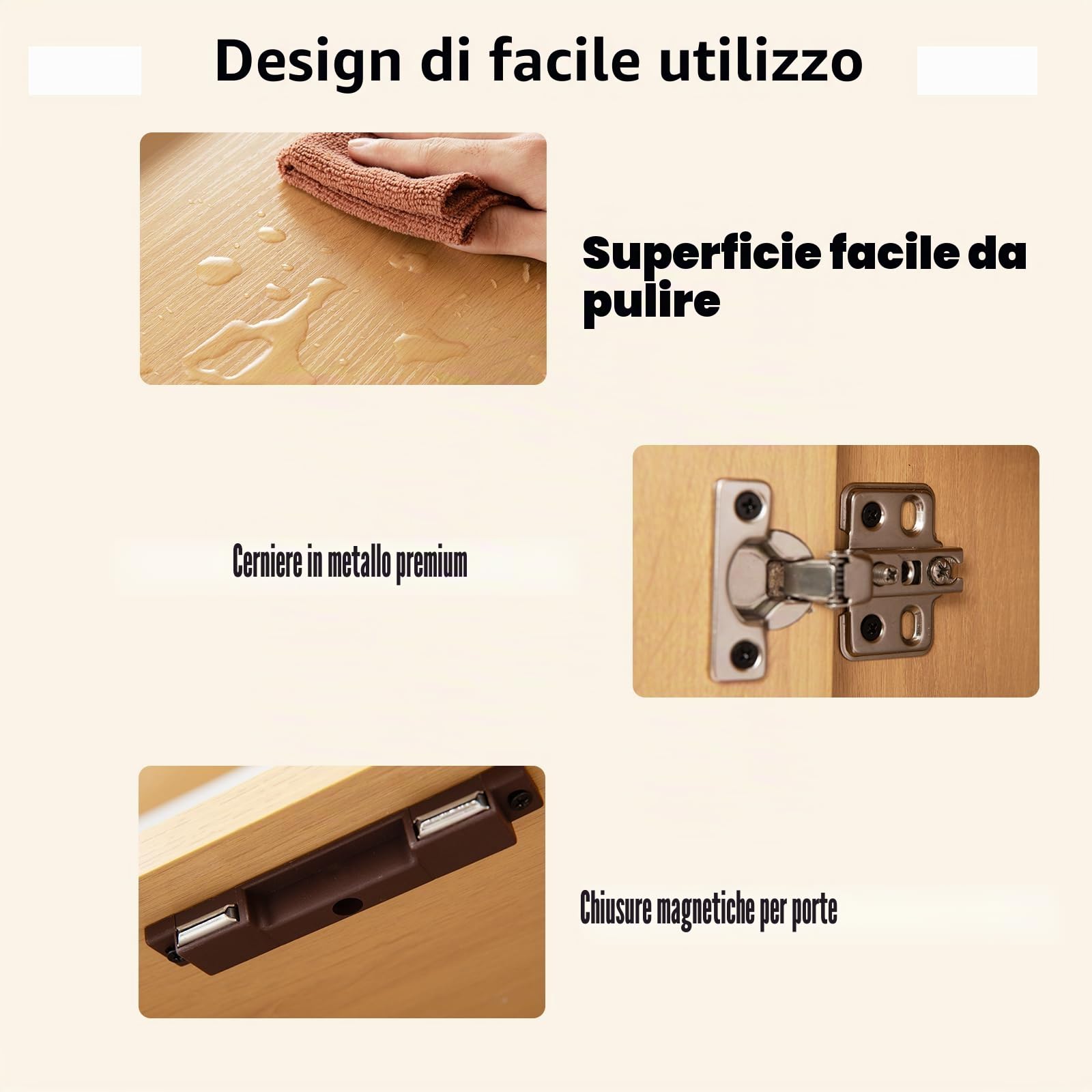 LIFEZEAL Libreria a 3 livelli, 184 cm, scaffale a scala con ripiano regolabile e armadio, mensola portaoggetti con ante in rattan e telaio in metallo per soggiorno, ufficio casa, camera da letto