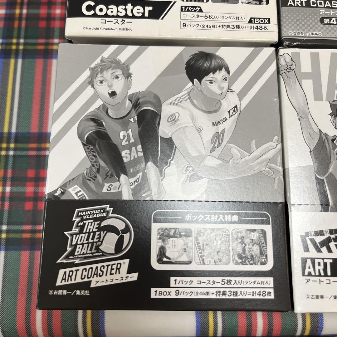 Amazon｜ハイキュー アートコースター box 4種セット｜コースター 