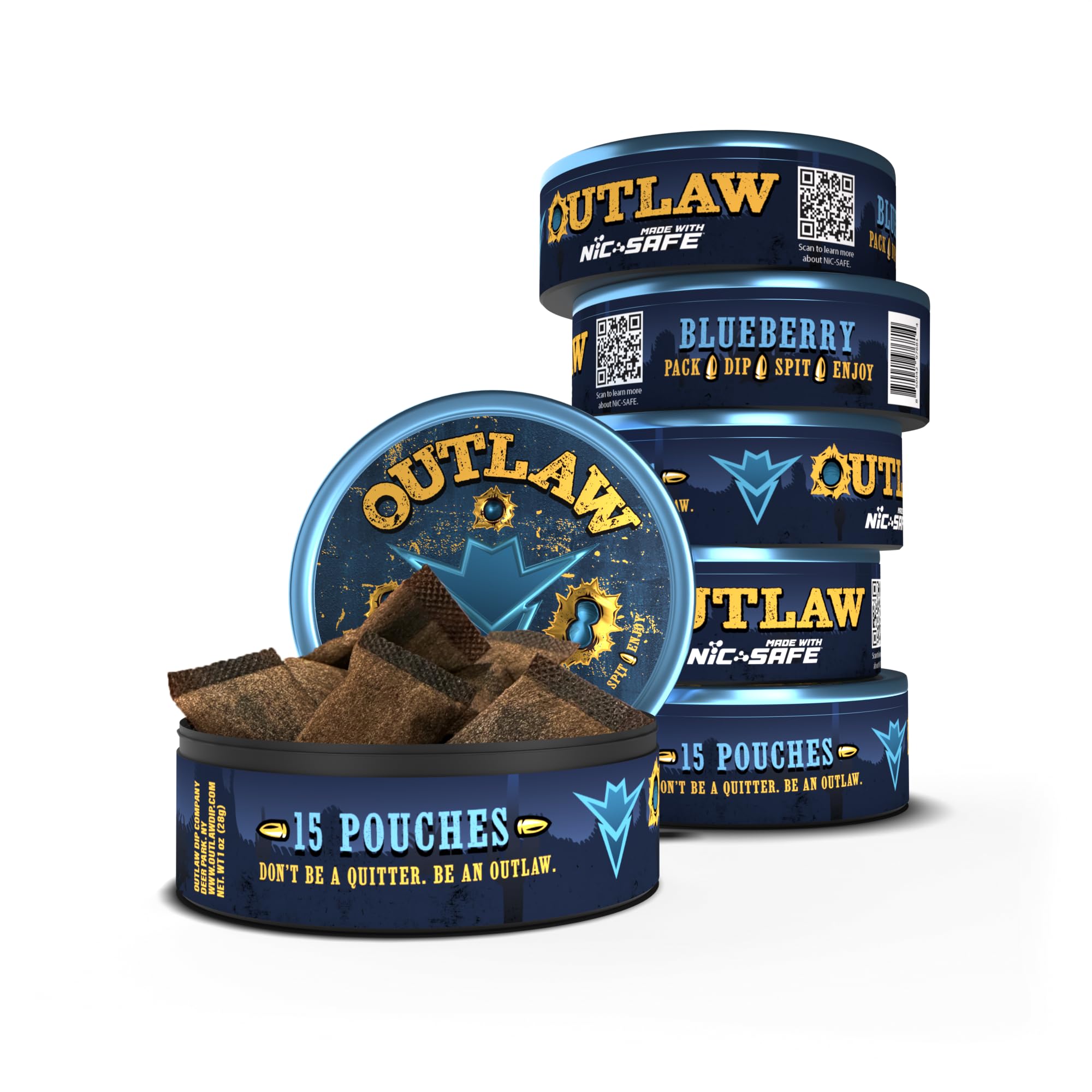 outlaw tobacco free Amazon.com: Outlaw Backwoods Blueberry NiC-Safe™ Pouches - 6 Pack - Tobacco  Free