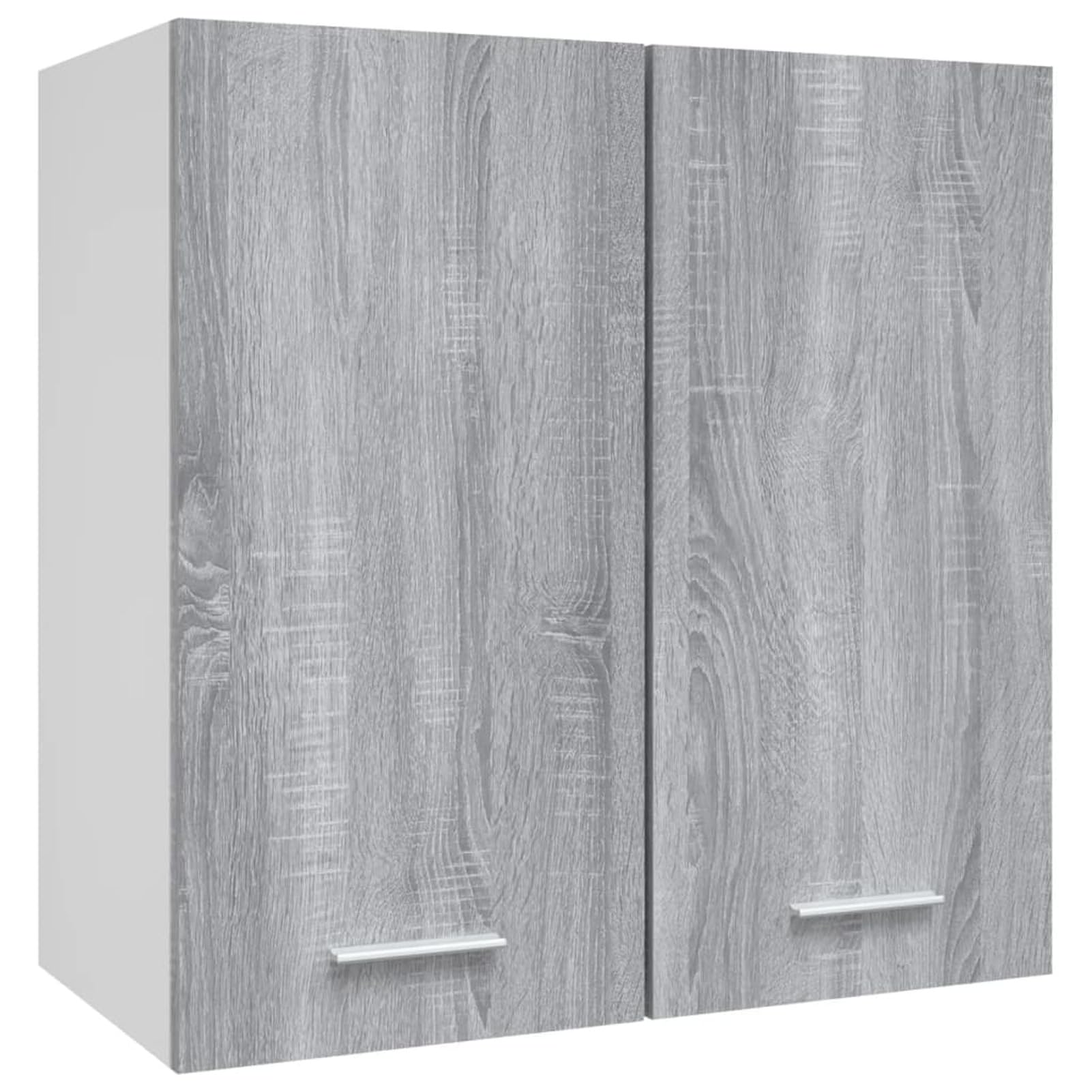 Homgoday Szafka wisząca szara Sonoma Engineered Wood, naścienna szafka kuchenna, szafka ekspozycyjna, szafka do kuchni, salonu i biura meble wewnętrzne