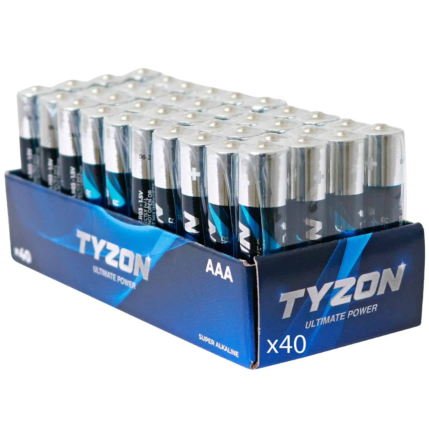 Tyzon® Batterien AAA 40 Stück – Langlebig & Leistungsstark AAA Batterien, Ideal für Haushalts- und Elektronikgeräte
