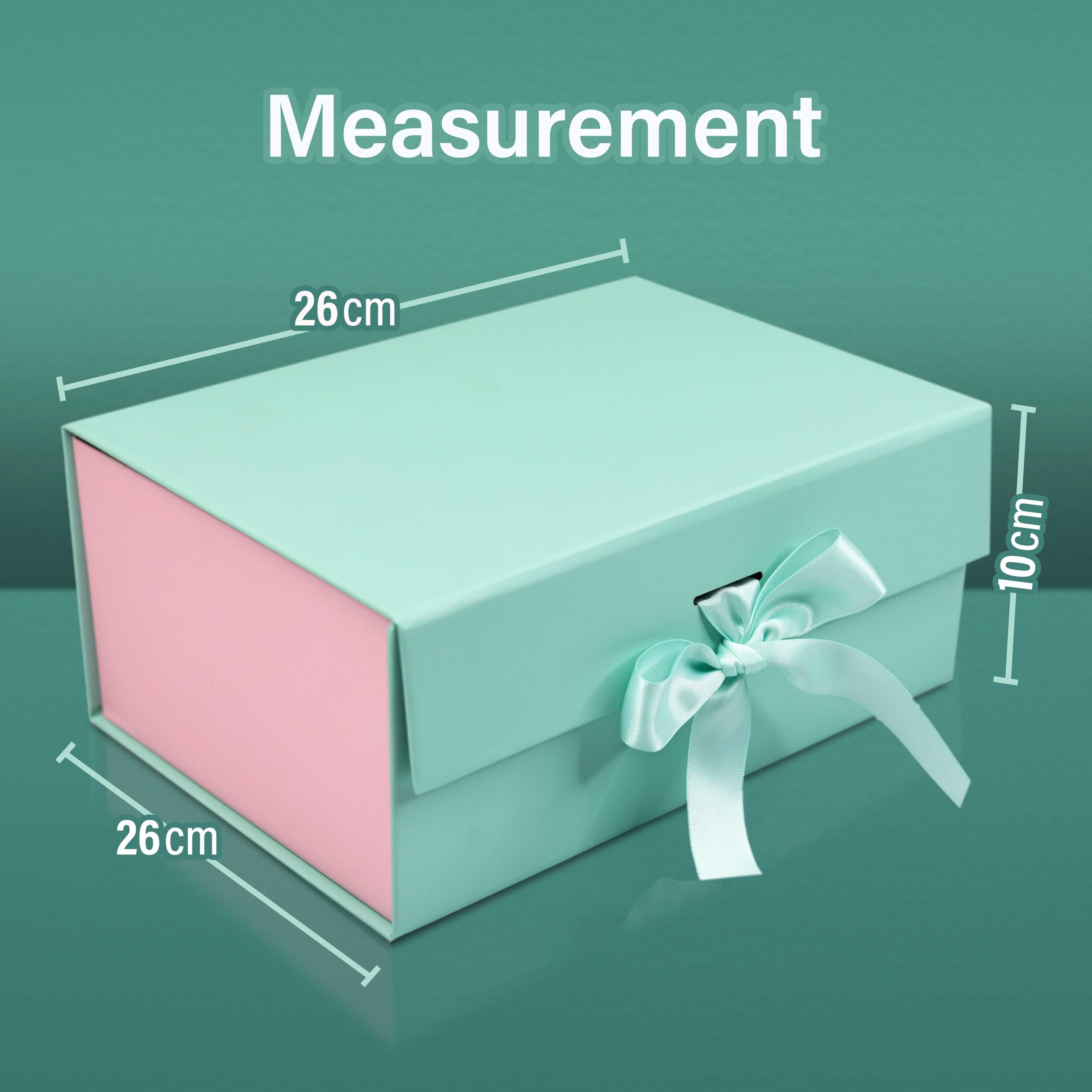 RBS® - Gift Box for Packing (23 x 16 x 10cm) Hamper Boxes for Gift Empty (1 Pack) Box for Gift Packing Holds Upto 5kg Multipurpose Gifting & Gift Packaging Box for Wedding (Tiffany Blue) 4