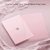 Funda MOSISO compatible con MacBook Neo 13 pulgadas 2026 A3404 chip A18 Pro | Borde de marco TPU y cubierta protectora rígida resistente a huellas, rosa 7