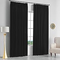 Vista 127 de MAIHER Cortina plisada para oscurecer la habitación, de 108 pulgadas, triple tejido, con aislamiento térmico, ahorro de energía, cortina plisada