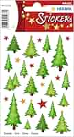 HERMA Christmas Tree Stickers - 48 Self-Adhesive Matte Paper Labels For Holiday Crafts & Gifts
