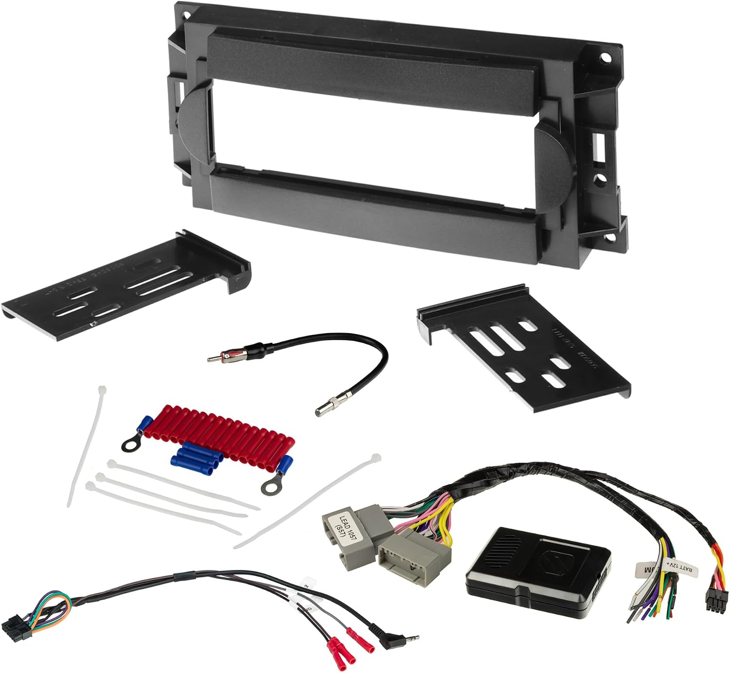Scosche CR1286B Single DIN Radio Dash Kit Compatible with Select 2004-10 Chrysler, Dodge, Jeep and Mitsubishi - Aftermarket Car Stereo Installation - Does Not Fit Double DIN - See Fit in Guide Images