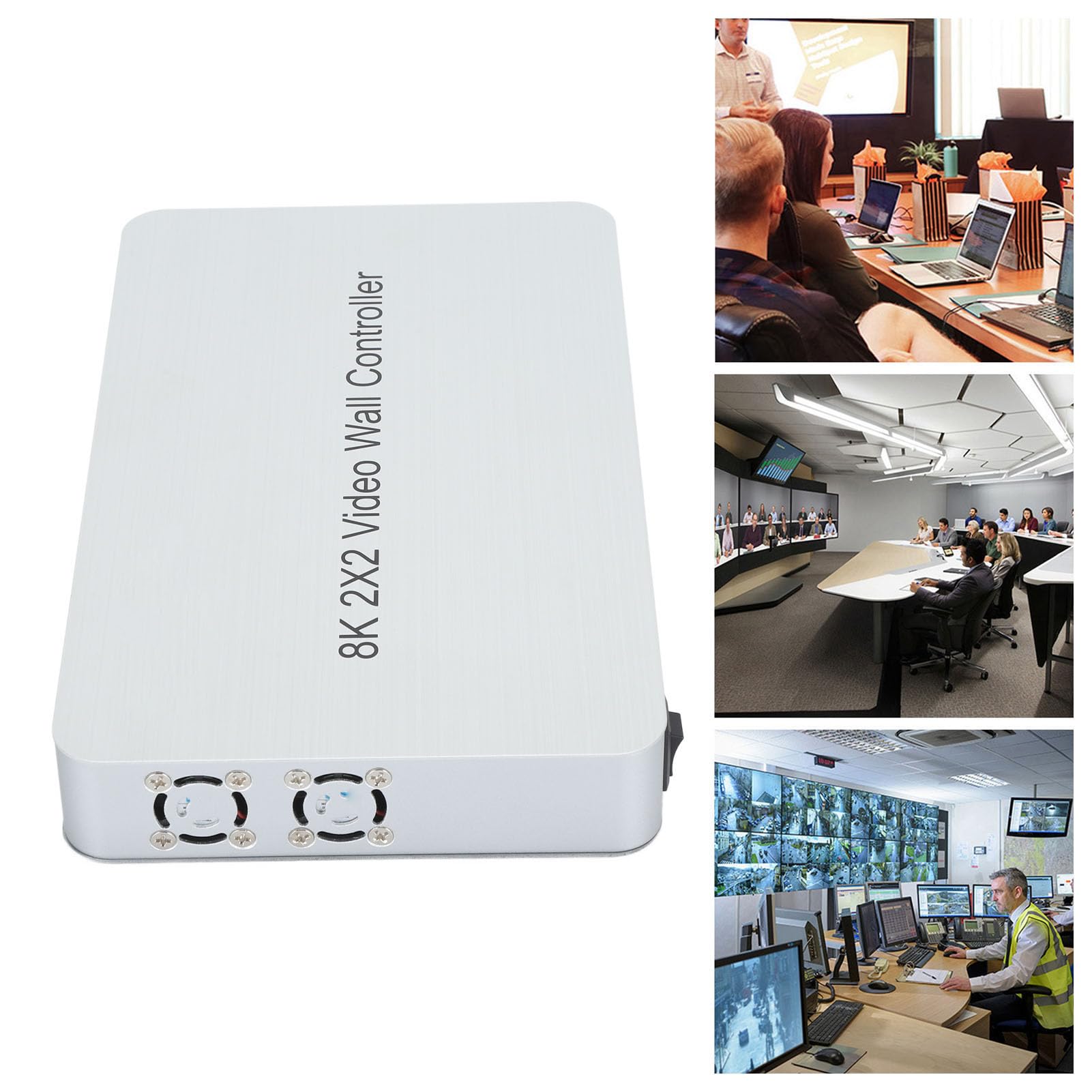 Controller Parete Video HDMI 2x2, Processore Parete TV 8K, Uscita 4K 1080P, Rotazione di 180 Gradi, 8 modalità di Giunzione Giuntatrice Processore Schermo Video 2x2 1x1 1x2