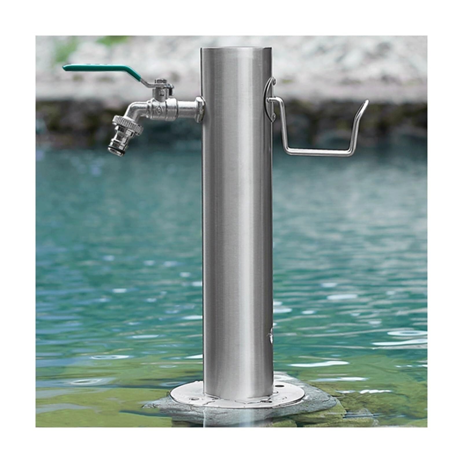 XDLEDMKIZ Water Column Antifreeze Water Tap Steel Hose Stand with Faucet Outdoor Decorative Fountain Cylindrical Hydrant