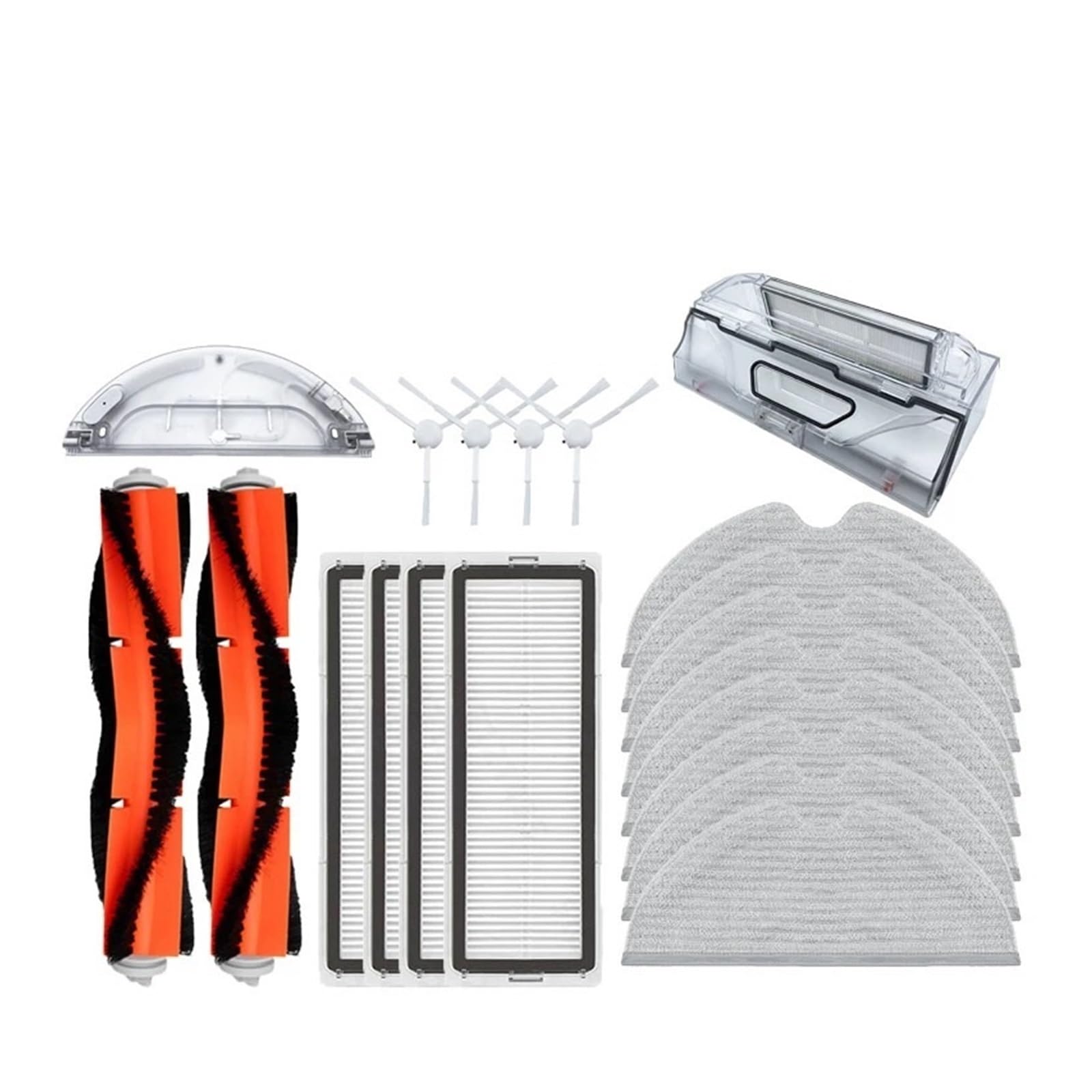 PORRSYDCD Robotic Vacuum Cleaner Accessories，Compatible With Mijia 1C 1T Mi Robot Vacuum Mop，Compatible With Dreame F9 Hepa Filter Main Side Brush Mop Cloth