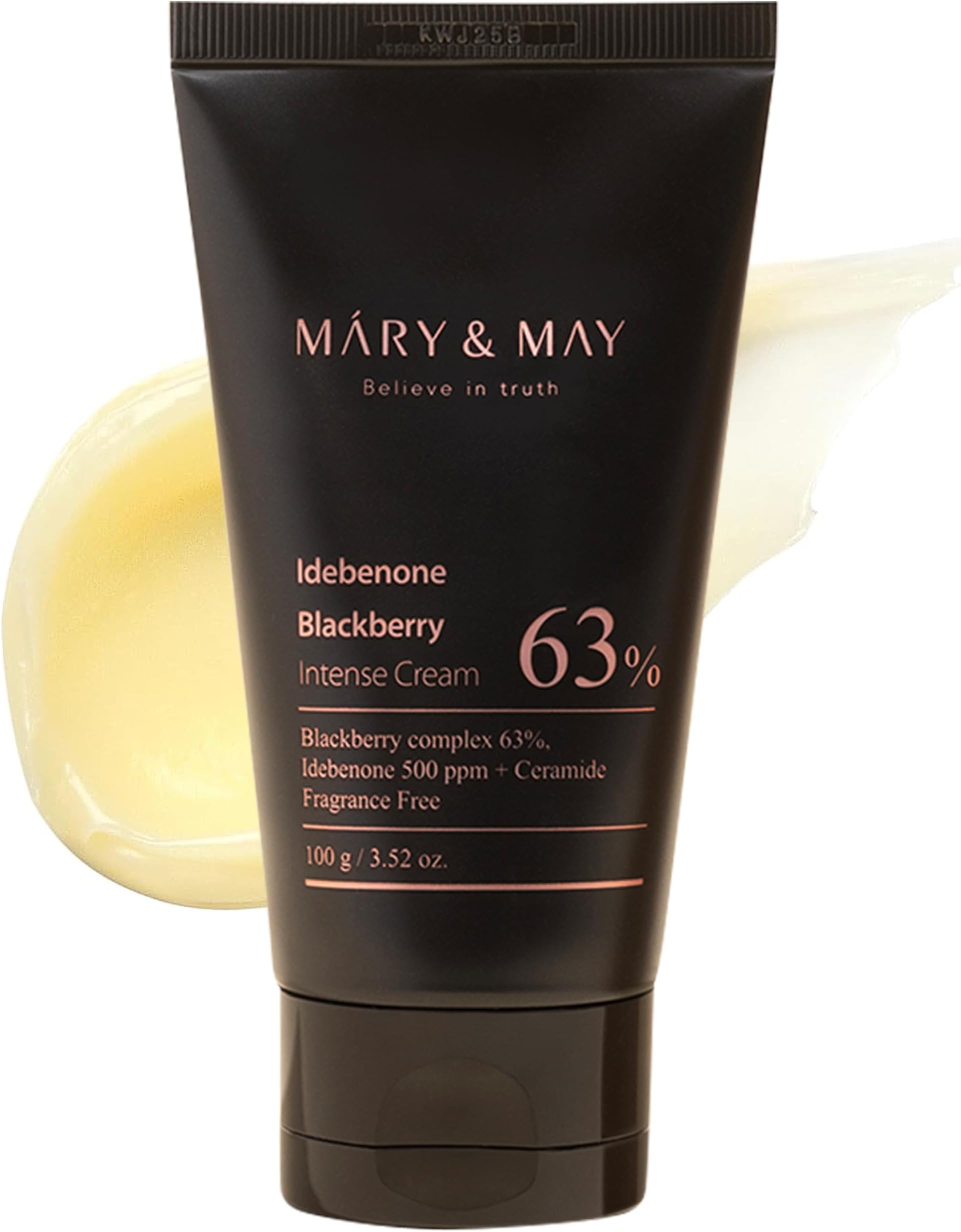 Mary&May Idebenone Blackberry Intense Hydration Cream - Advanced Facial Barrier Strengthening Skin Moisturizer with Niacinamide, Ceramide and Hyaluronic Acid for Deep Hydration