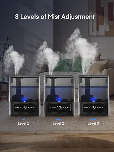 Miniatura 9 de FOHERE Humidificador inteligente para dormitorio, humidificador silencioso de niebla fría de 6 litros con tiempo de funcionamiento de 60 horas,