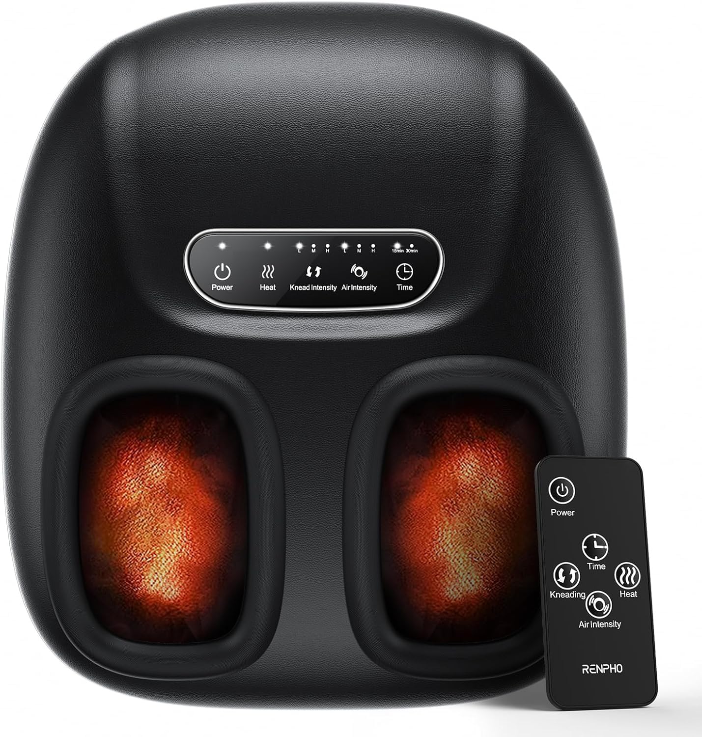 RENPHOPortable Foot Massager with Heat for Plantar Fasciitis, 3D Kneading, Compression, Remote, Electric Shiatsu Feet Massager, Gifts for Women Men, Fits Men Size Up to 10