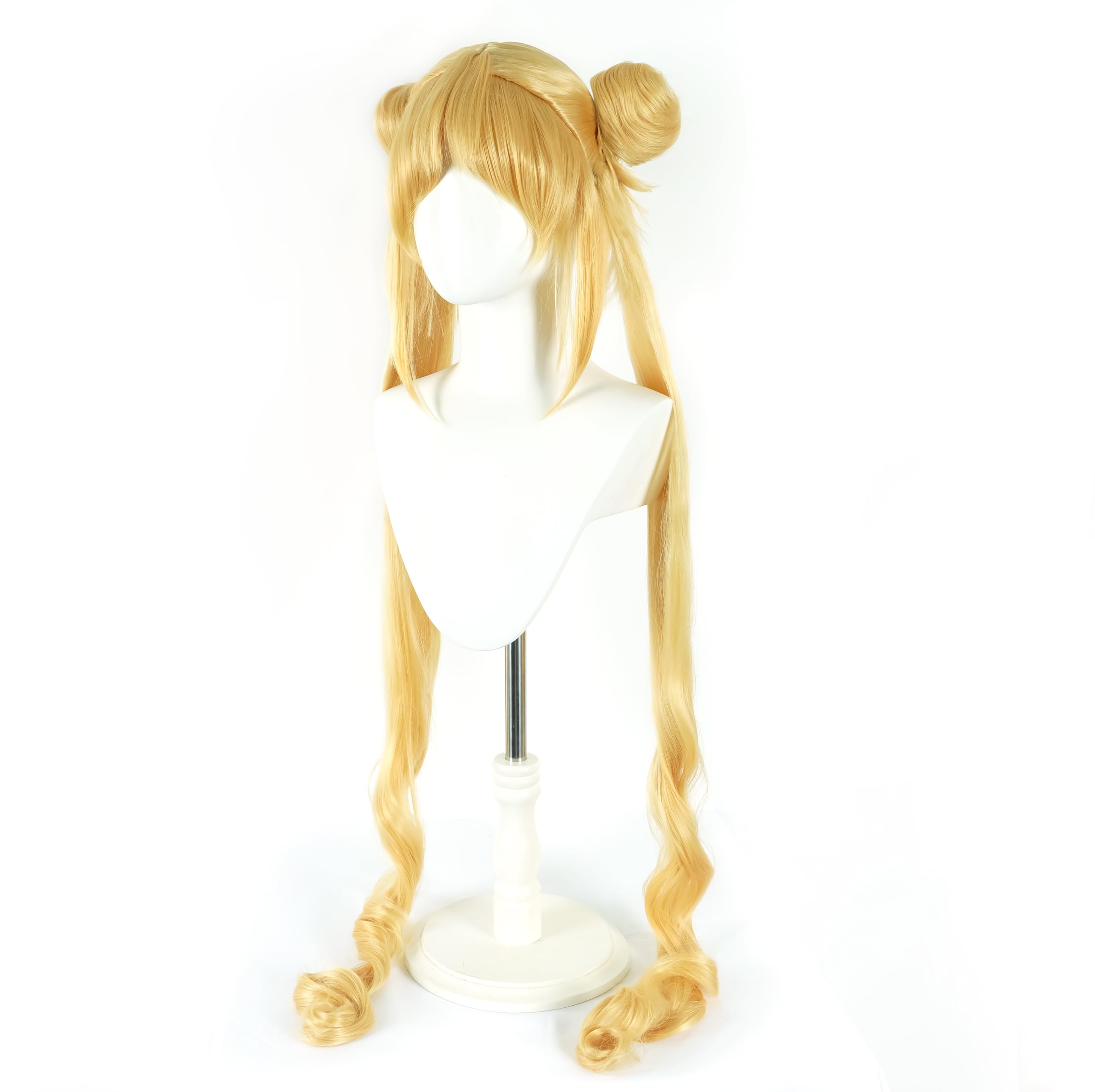 Lungo Golden Ricci Anime Parrucche Per Partito