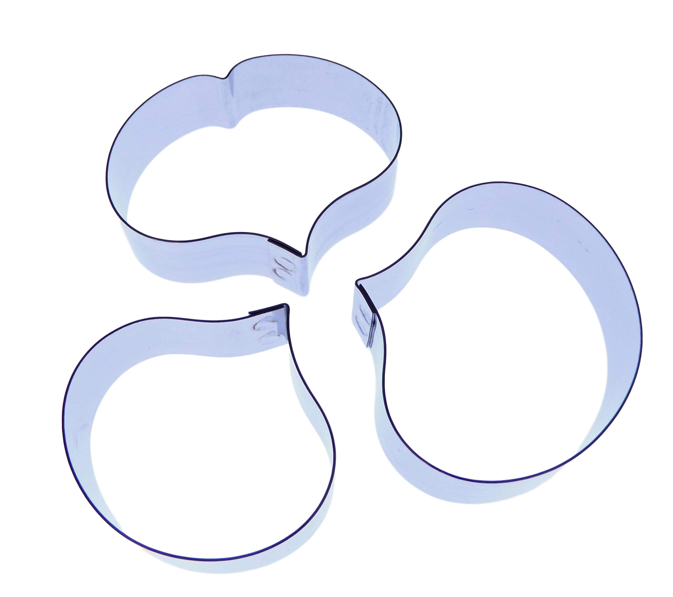 Valley Cutter Company Pansy Cookie Cutter Set - 3 Stainless Steel Cutters, Silver