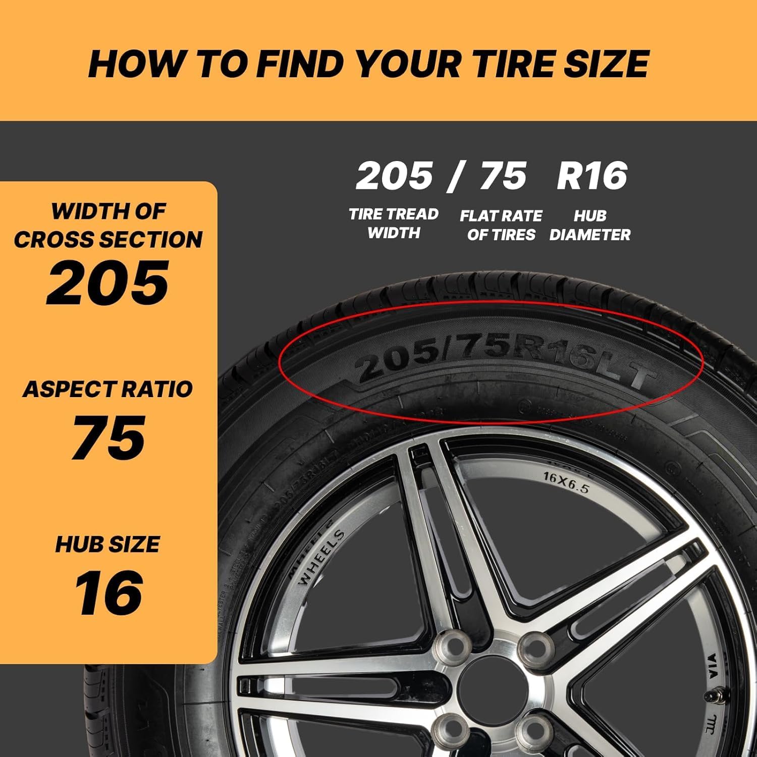 Snow Socks for Tires, Elastic Tire Socks for Passenger Cars, Sedan, SUVs, Alternative for Tire Snow Chain, Snow Traction Device, Winter Emergency Accessory, Set of 2 (HPM-80)