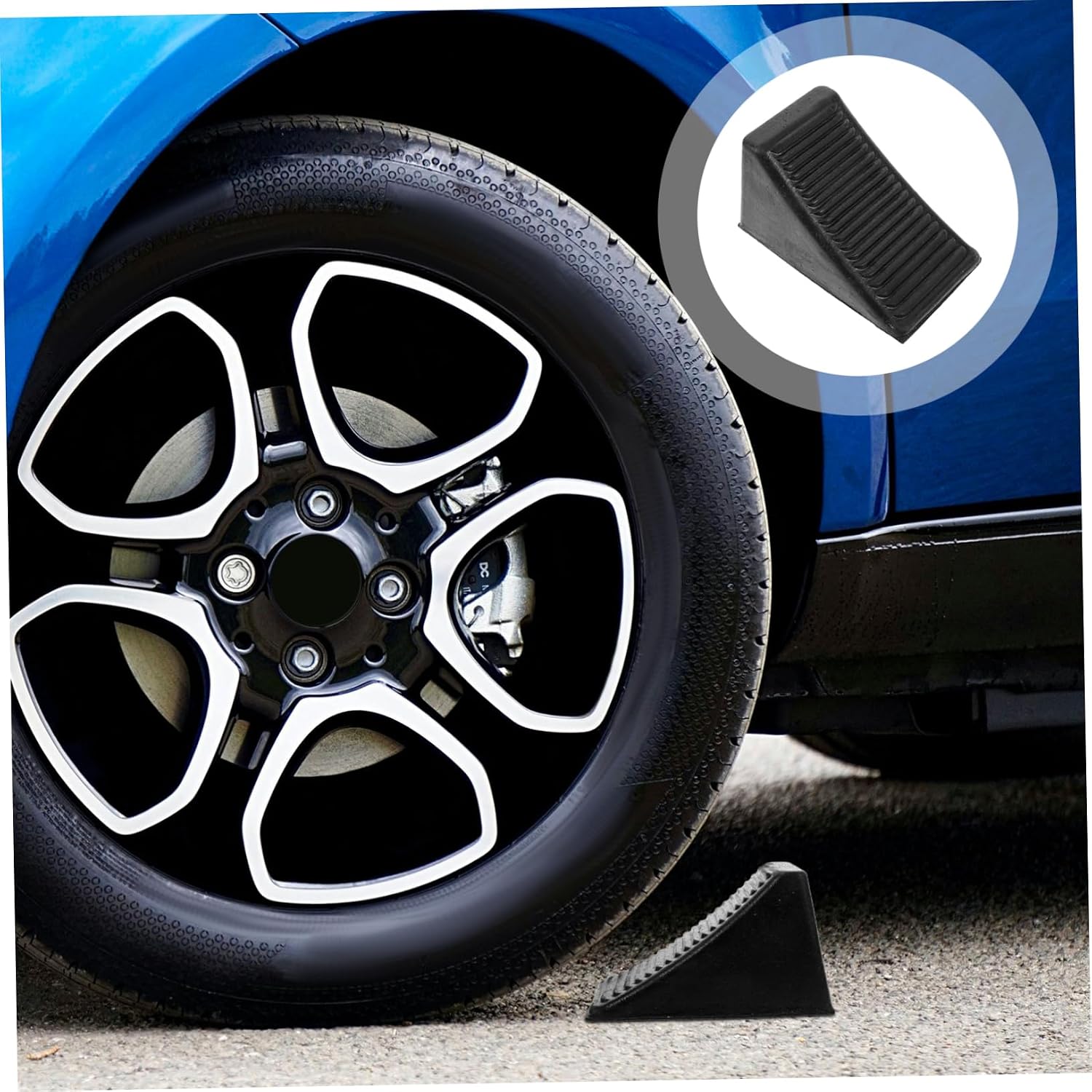 Wheel Chock for Trucks Rvs Heavy Duty - Effortless Use Enhanced Traction Material for Travel Trailers Vehicles