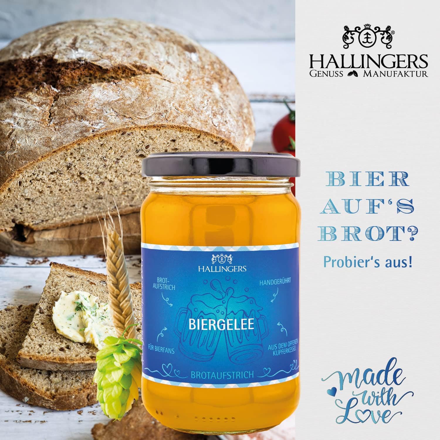 Hallingers Genuss Manufaktur Feinkost Geschenk-Set - XXL-Geschenkkorb "Grilllust" großes Grillparty-Mitbringsel Gewürz, Rub, Biergelée, Eistee, Kerze & mehr, Geschenkidee für Frauen Männer