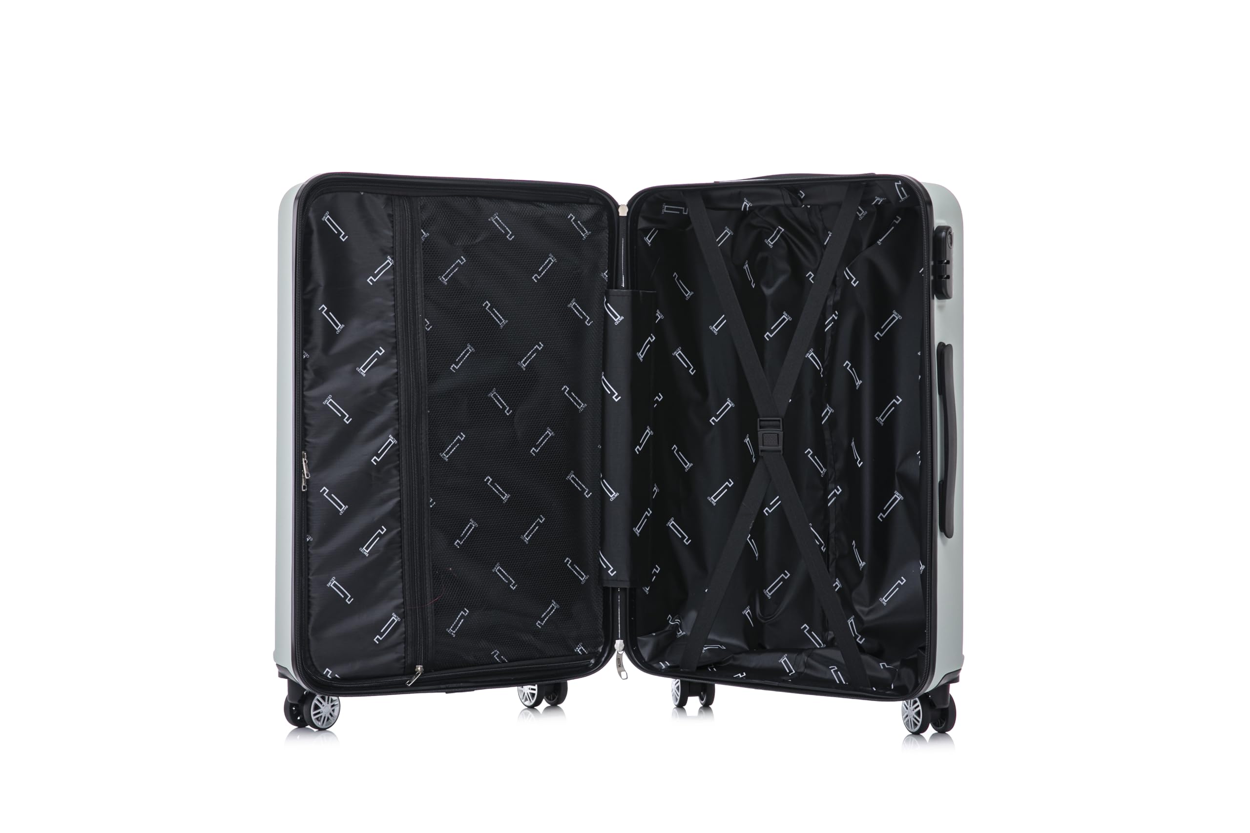 20 inch Cary-On Luggage with Hard Shell | 20" Ligthweight Cabin Approved Suitcase | Carry on Luggage 22x14x9 Airline Approved | Black