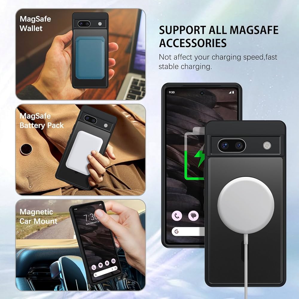 Amazon.com: DUEDUE for Google Pixel 7a Case Magnetic