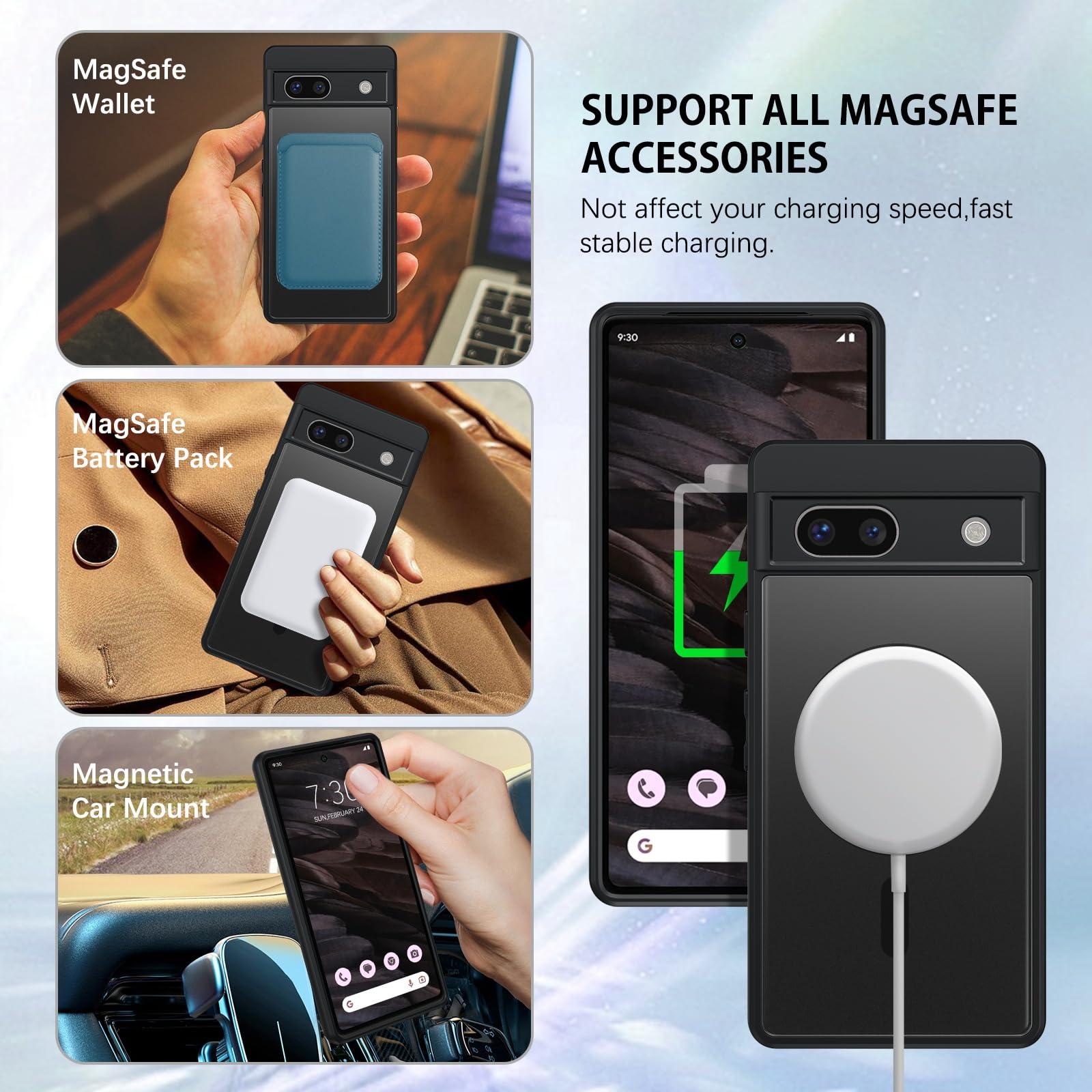 Custodia Google Pixel 7a MagSafe - Magnetica, Trasparente, Sottile E Antiurto - Foto 7