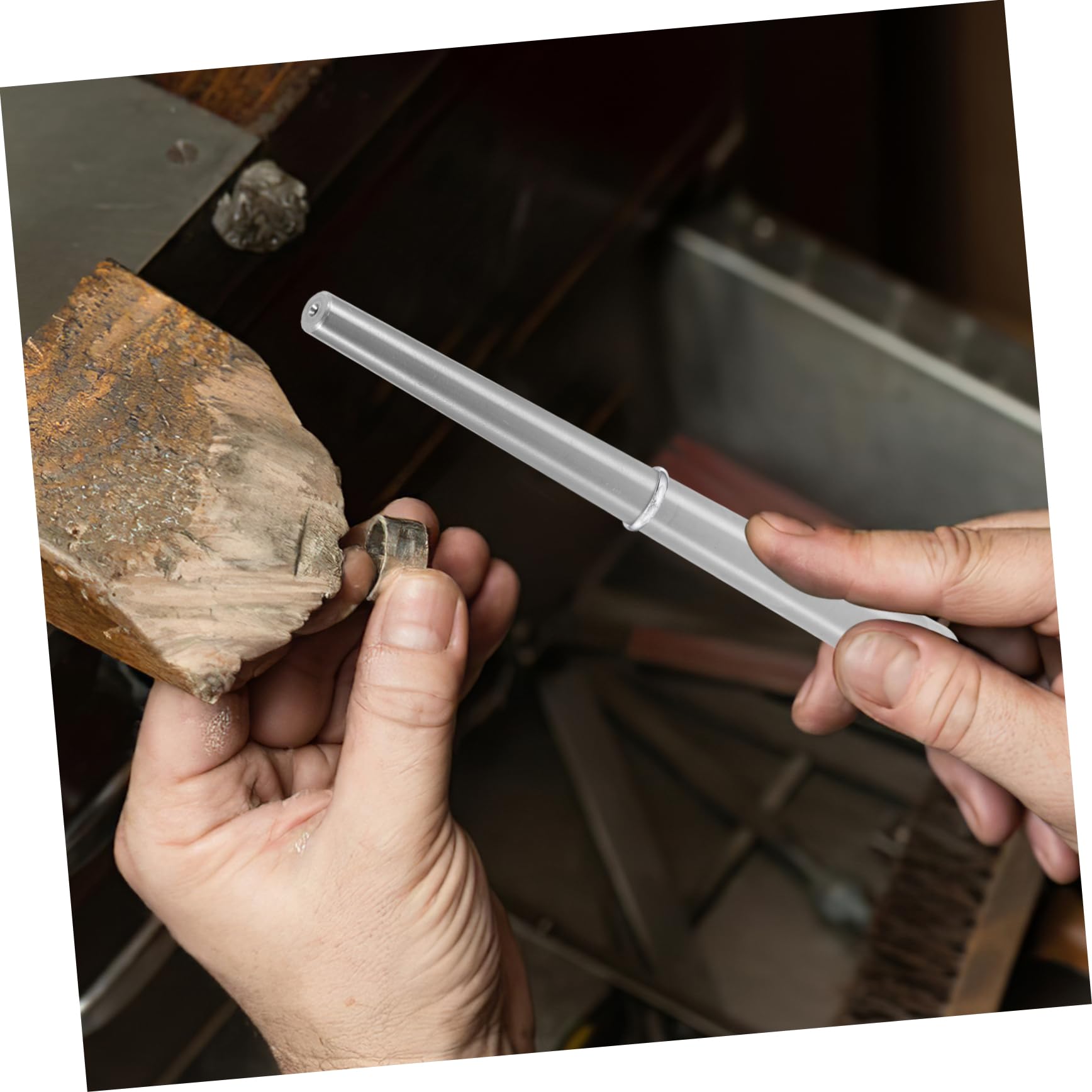 SEWACC Herramienta Ajustadora de Anillos de Acero Inoxidable para Modificar Tamaño y Forma, Adecuado para Mantenimiento de Joyas y Bricolaje de Anillos