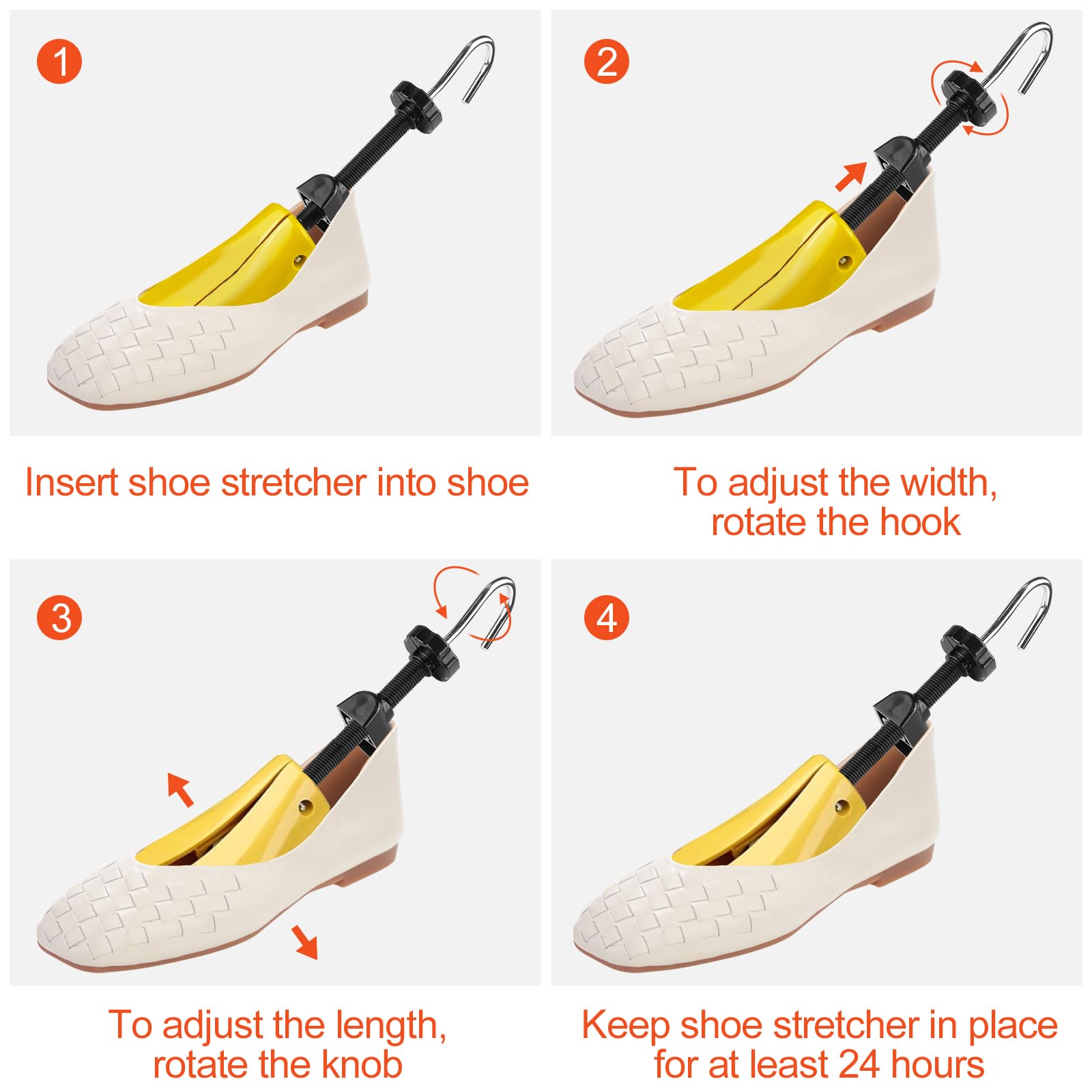 Plástico Hormas para Zapatos Ensanchador de Botas Ajustable Ancho y Largo Tamaño 41-47