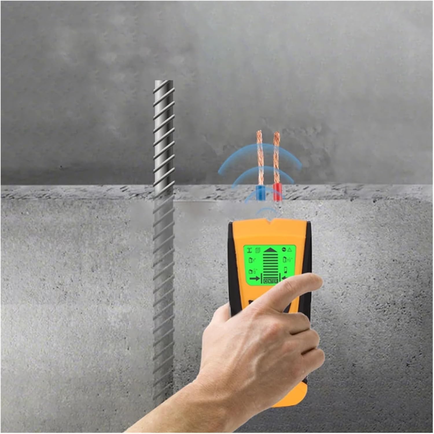 Stud Finder, Stud Finder Wall Scanner Detector LCD Digital Metal Pipeline Wall Sensor TH210 Automatic Correction Detect Metal Voltage