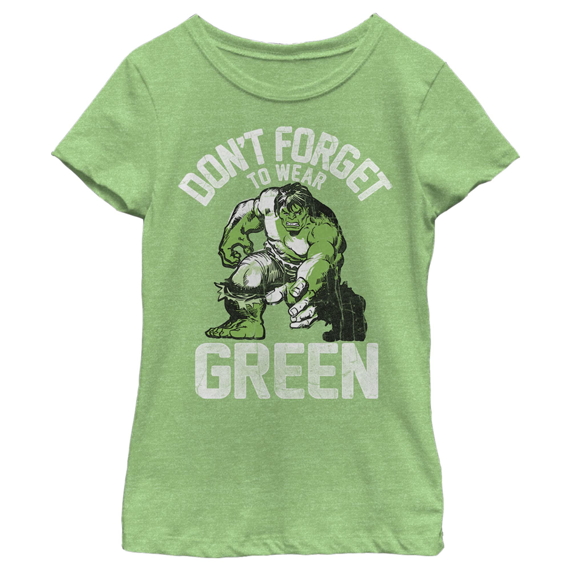 T-shirt vert pomme Hulk Marvel taille S pour fille en coton confortable - 5