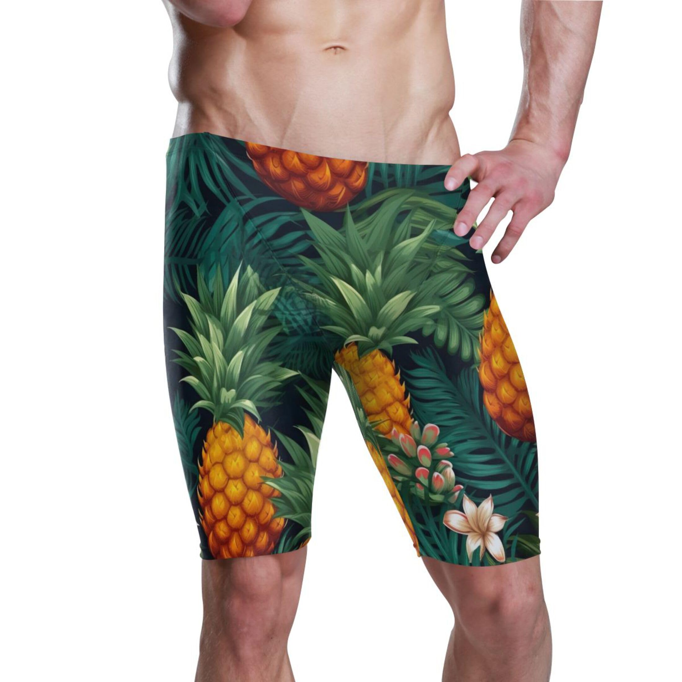 UMIRIKO Pineapple Fruit Men's Swimsuit Swim Jammers L B0400928