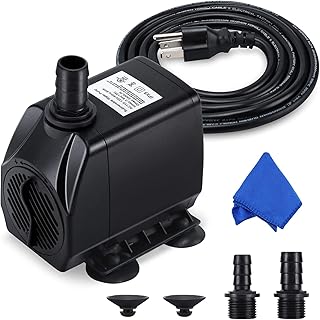 Fountain Pump, 880GPH Submersible Water Pump, Durable 60W Outdoor Founta...