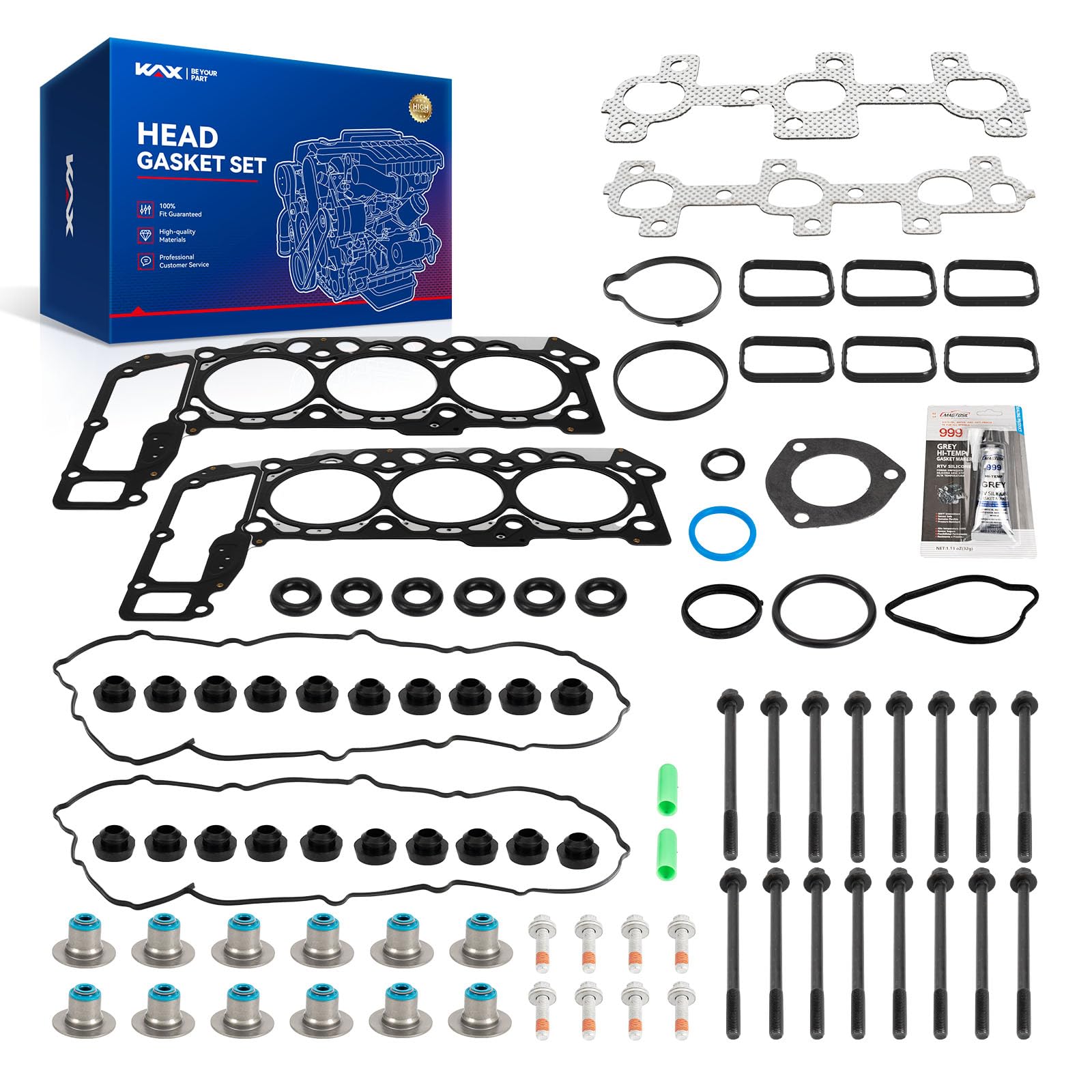 KAX Head Gasket Set Fit for Liberty 2005-2012 3.7L, Nitro 2007-2011 3.7L