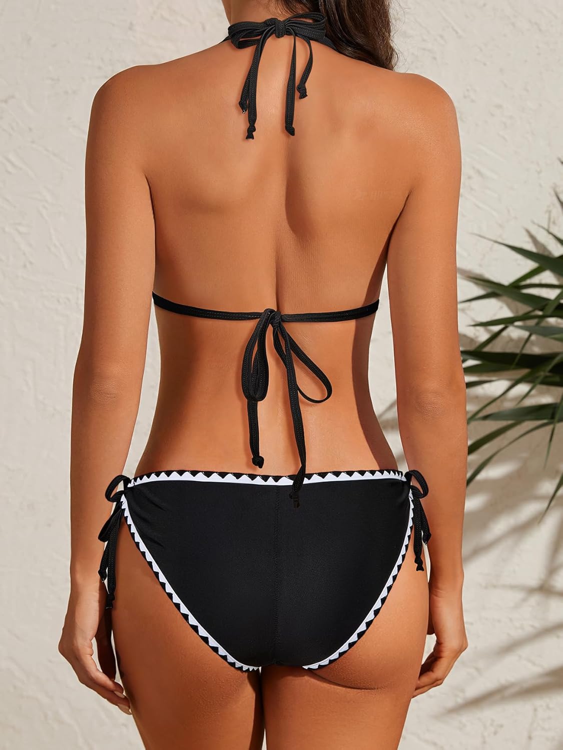 American Trends Women's String Triangle Bikini Two Piece Bikini Sets for Women Sexy Swimsuit Halter Top Bathing Suit - Image 5