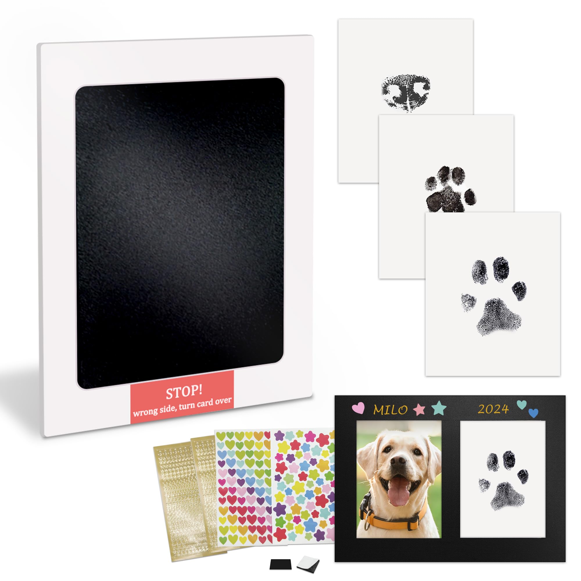 MYPAWLETS Inkless Paw Print Kit,[Extra Large] Pet Safe Clean Touch Ink Pad,Mess-Free Paw Print Stamp Pad for Dogs Cat,Dog Nose Print Kit,Personalized
