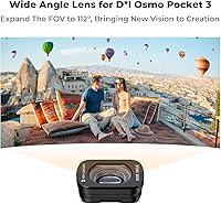 Vista 3 de K&F Concept Lente Gran Angular Compatible con DJI Osmo Pocket 3, Montaje Magnético/Multi-Revestimiento/Vidrio Óptico