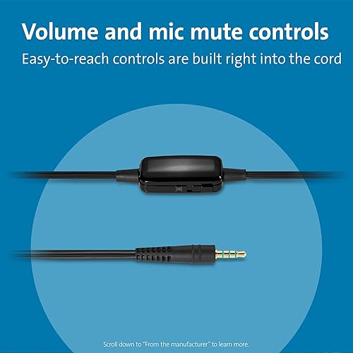 Miniatura 9 de Kensington Auriculares de alta fidelidad con cable de 9 pies (K33137), color negro