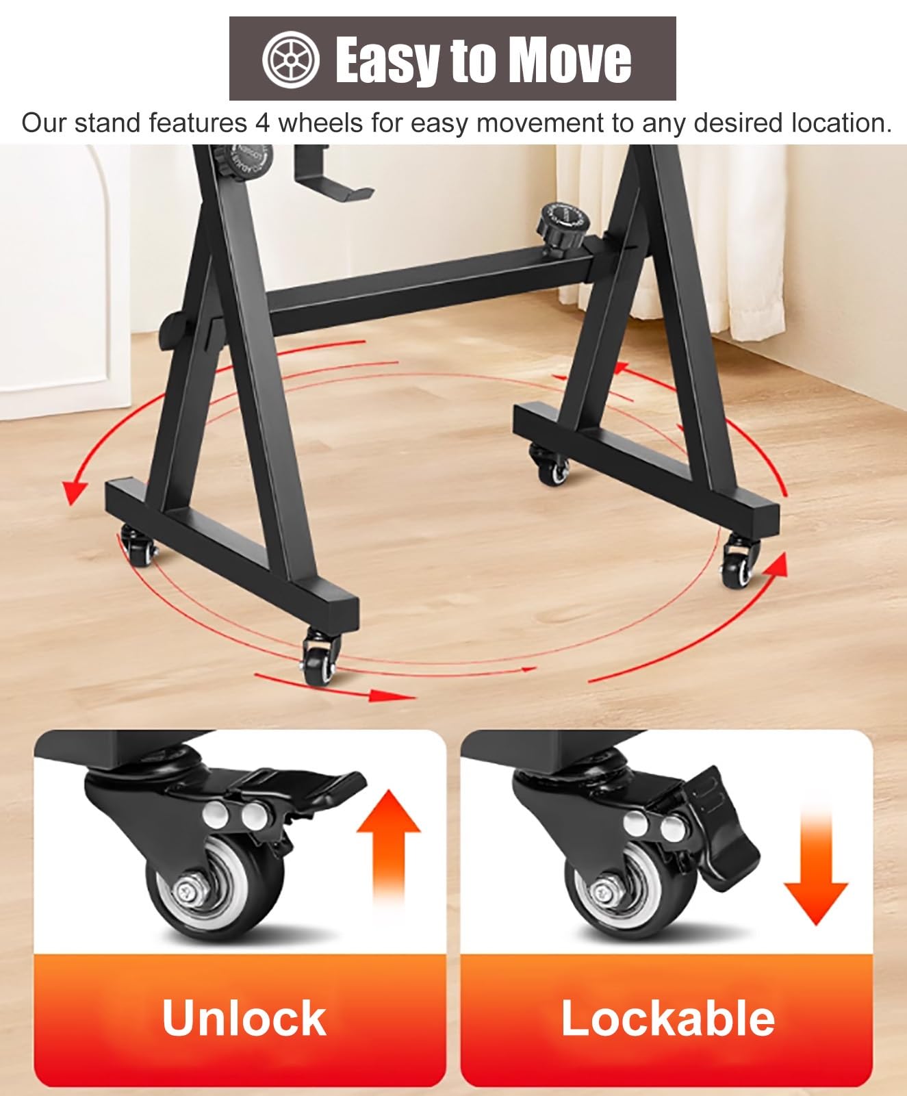 Supporto portatile regolabile per tastiera con ruote, supporto universale per pianoforte elettrico, rack in metallo per tastiere a 54/61/76/88 tasti e pianoforti digitali