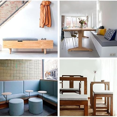 Miniatura 6 de Dmkjdzsw Almohadilla para banco de patio, cojines de banco de jardín, cómoda almohadilla de asiento, tela de lino + núcleo de esponja de alta