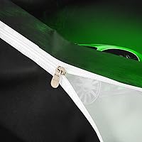 Vista 3 de Feelyou Juego de funda de edredón de coche deportivo, ropa de cama verde de carreras para niños y niñas, edredón de deportes extremos, velocidad