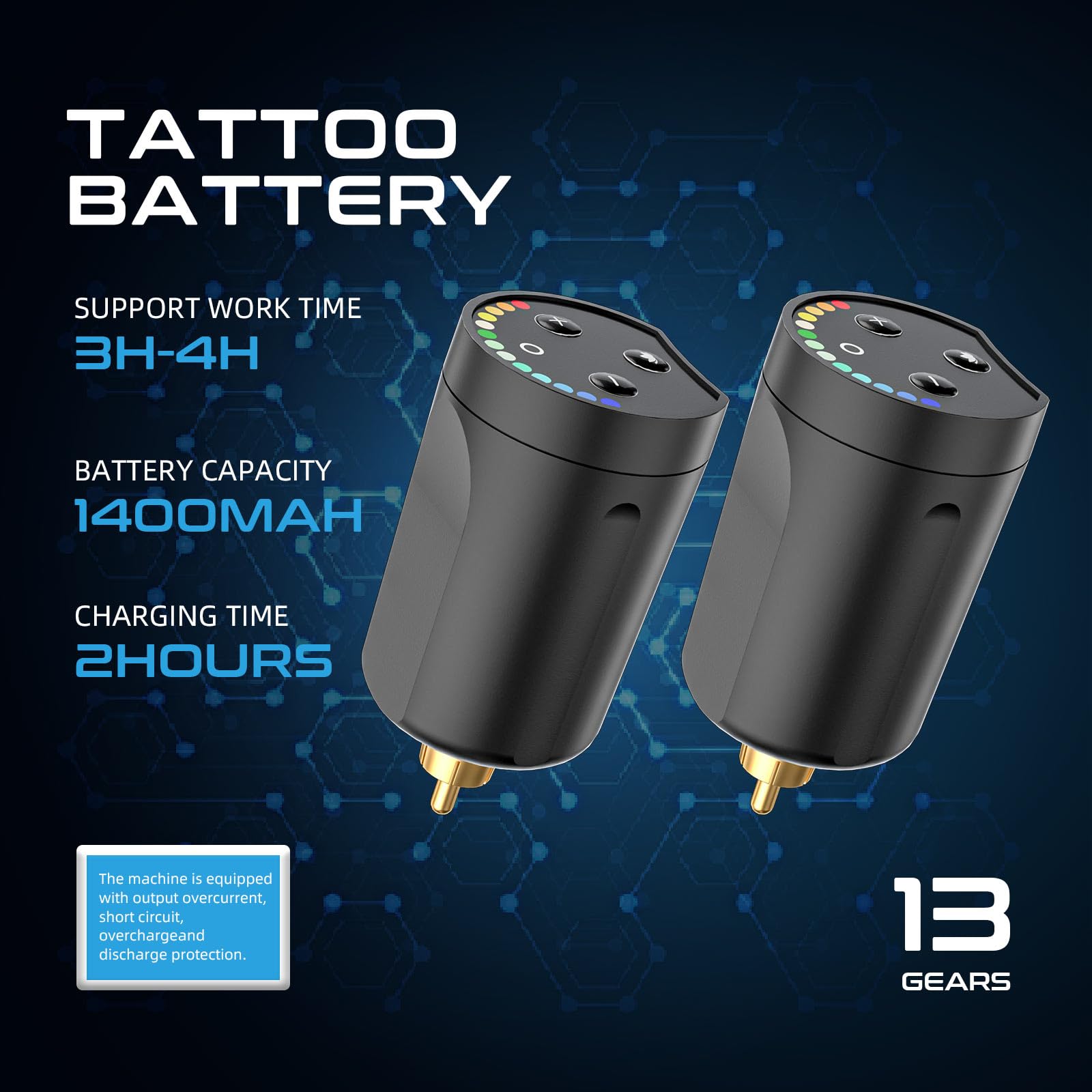 STIGMA Maquina de Tatuar Inalámbrico con 2 Baterías, 40 Agujas de Cartucho de Tatuaje, 2800mAh Batería para Tatuaje,Tattoo Kit, Kit de Tatuaje para Principiantes