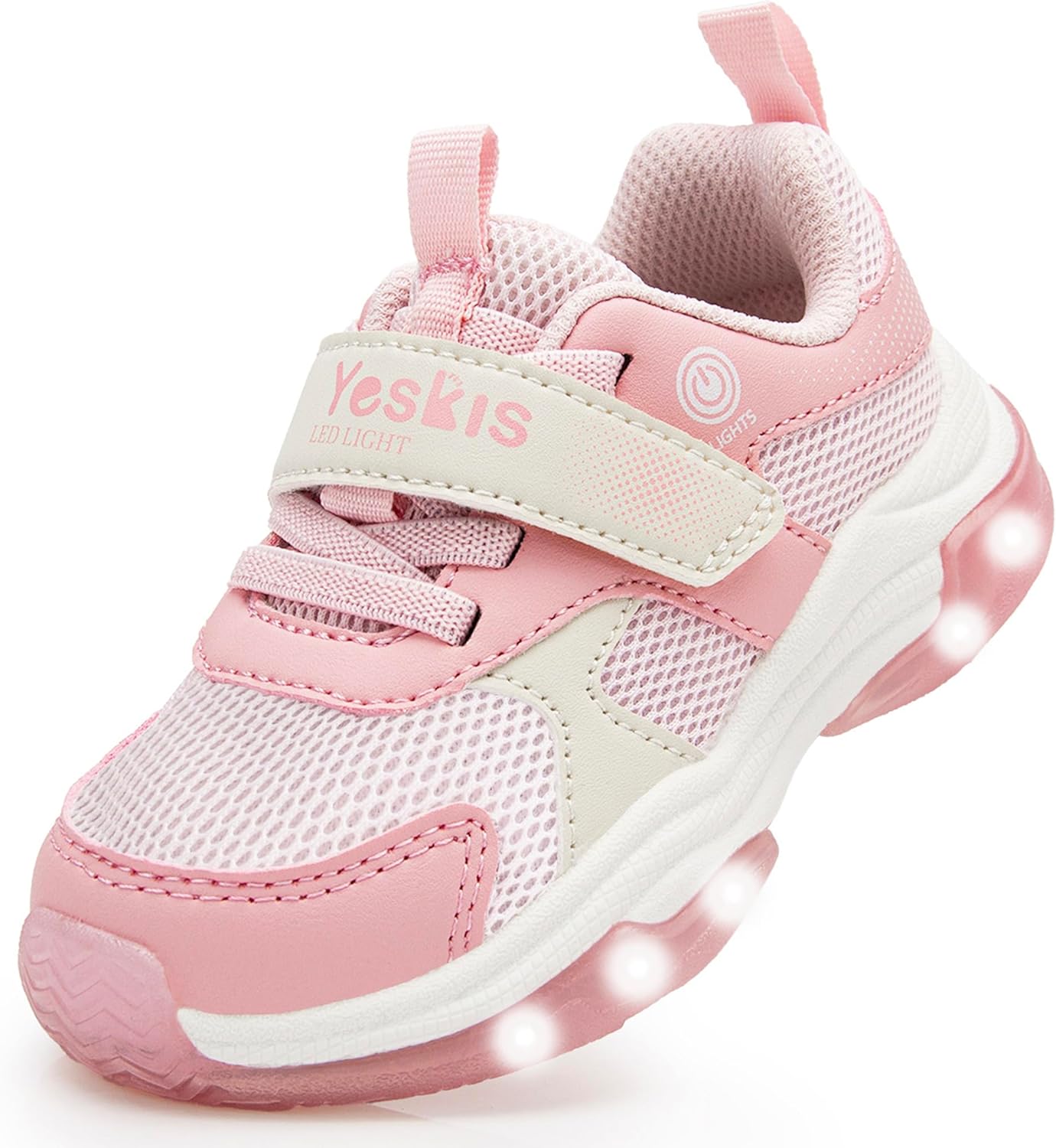 YESKIS Toddler Light Up Sneakers - Breathable Mesh
