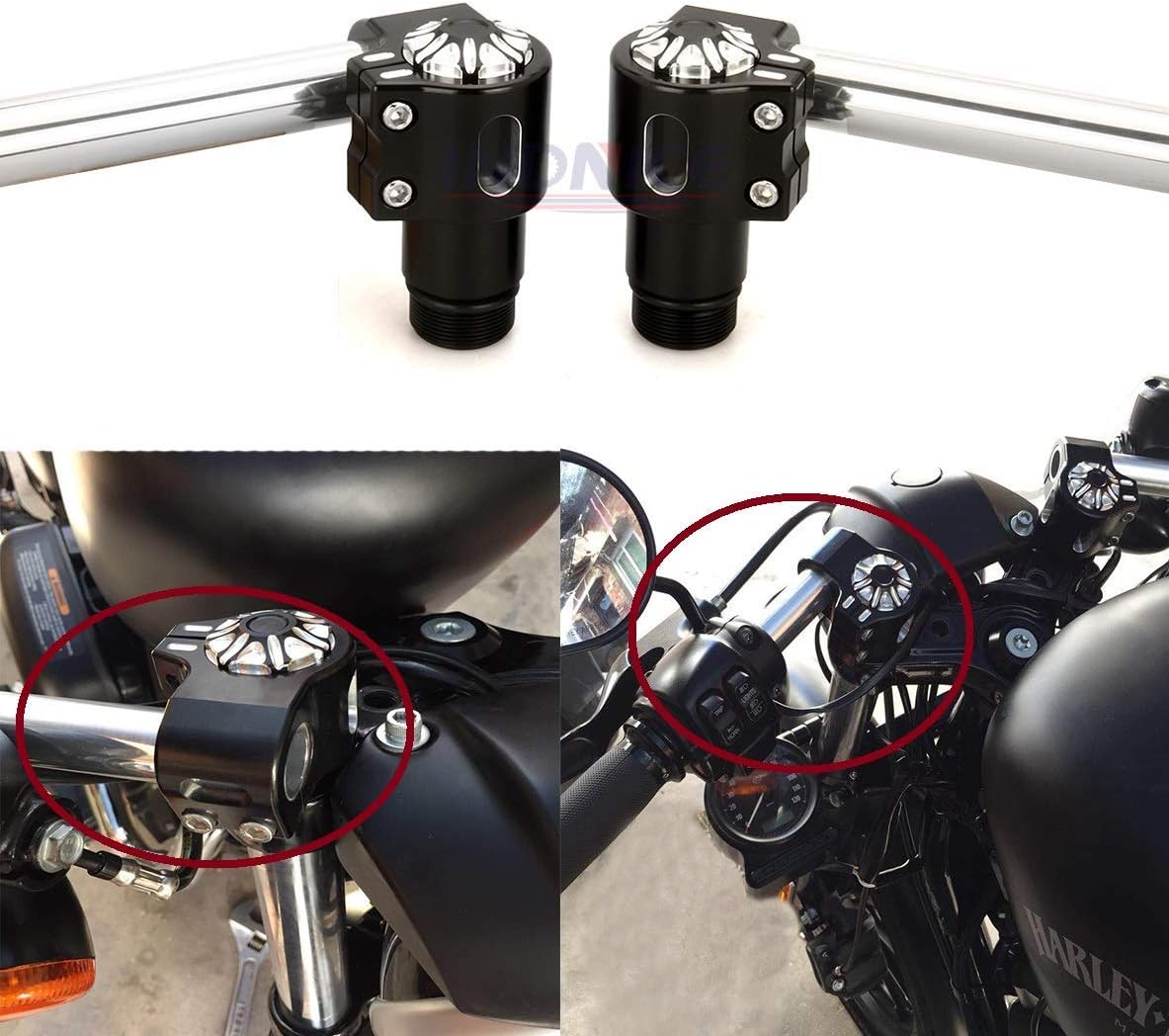 39mm Fork Tube 3 inch Extensions For harley Sportster XL 883 1200 CNC cut Fork Tube For harley 883 xl1200