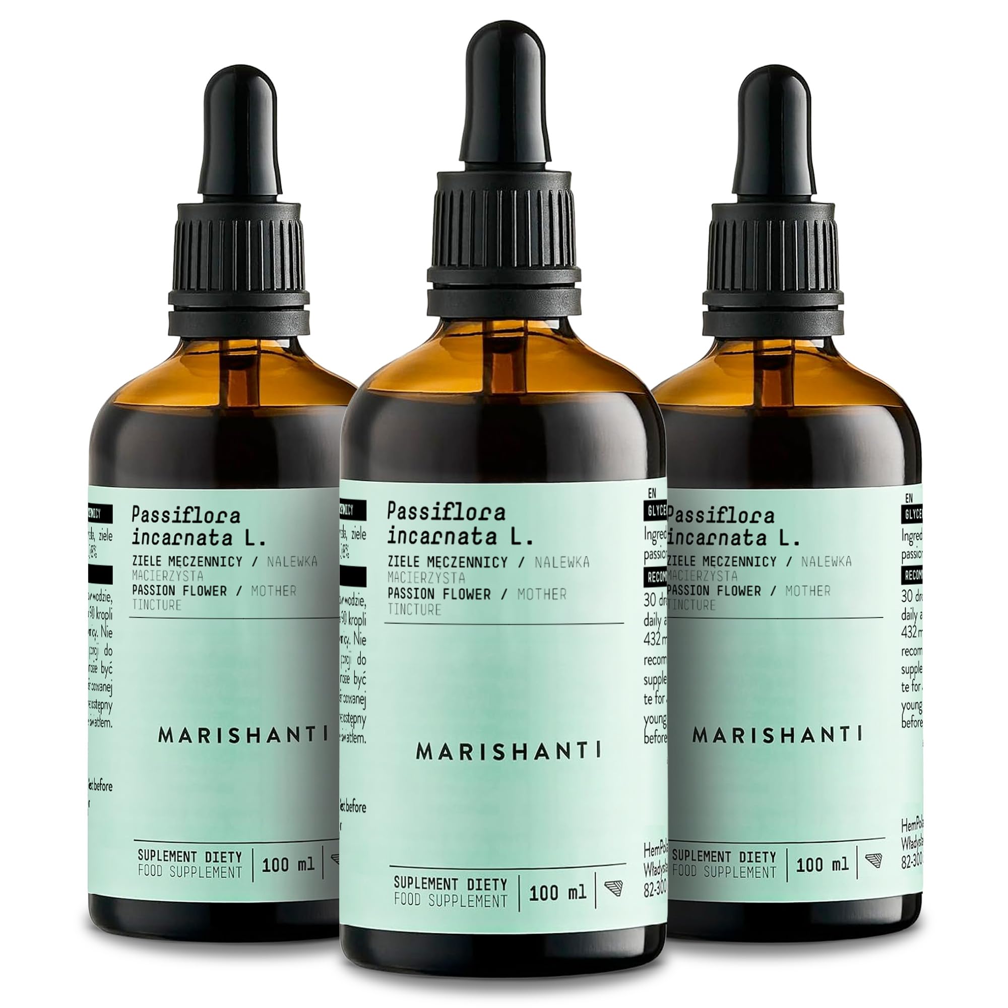 Passionsblume Kräuterextrakt Alkoholfrei - Tropfen 100 ml | Passionsblume (Passiflora incarnata) als flüssiger Pflanzenextrakt - Nahrungsergänzungsmittel, 100% natürlich, vegan und rein