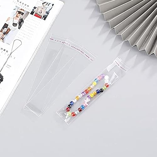 Miniatura 5 de 200 bolsas de celofán de plástico autoadhesivas de 1 x 6 pulgadas para galletas, dulces, joyas, manualidades, calcomanías de fiesta, regalo, 8