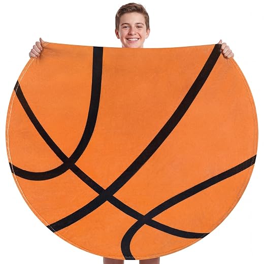 SeaRoomy Sports Balls Blanket, Novelty Funny Basketball Blanket, 60 in