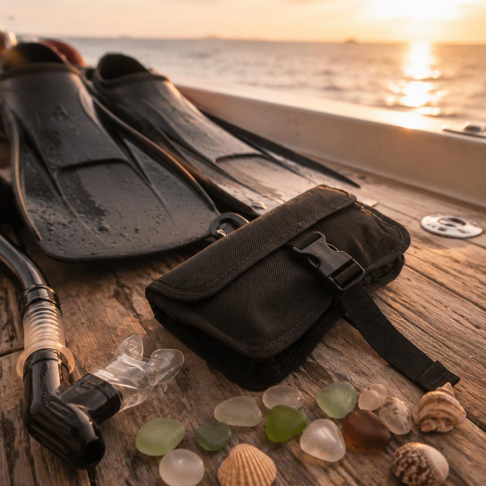 Rete per Detriti Marini Borsa a Rete per Immersione Sacca da Raccolta Ripiegabile in Nylon con Chiusura E Cinghia Regolabile Adatta per Snorkeling Pulizia Marina Campeggi Mare