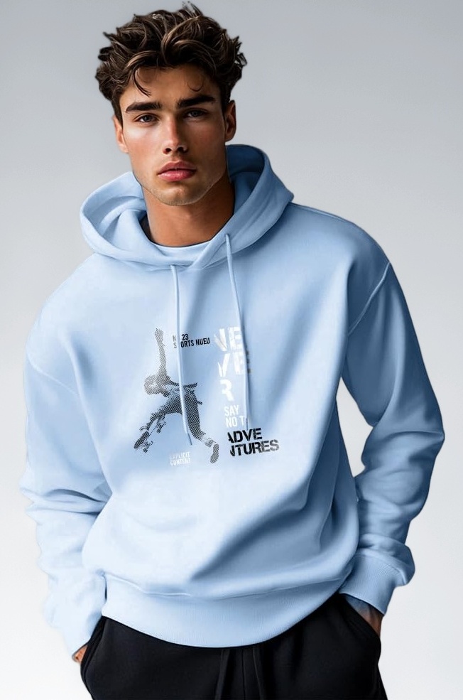 Nobero Printed Hoodies for Man | 280 GSM Rich Cotton Fleece Hooded Full Sleeve Sweatshirt for Man | Stylish Casual Wear Winter Hoodies for Men